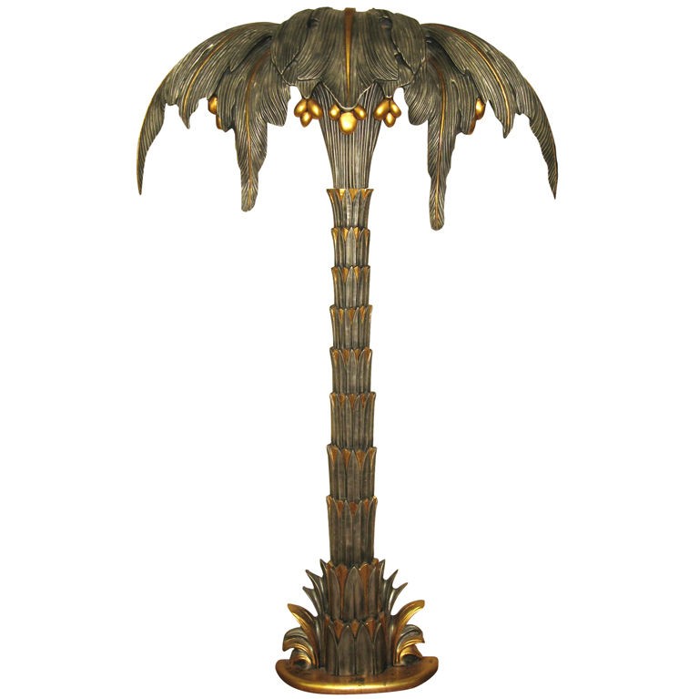 Outdoor palm tree lamp magnificent silhouette in your