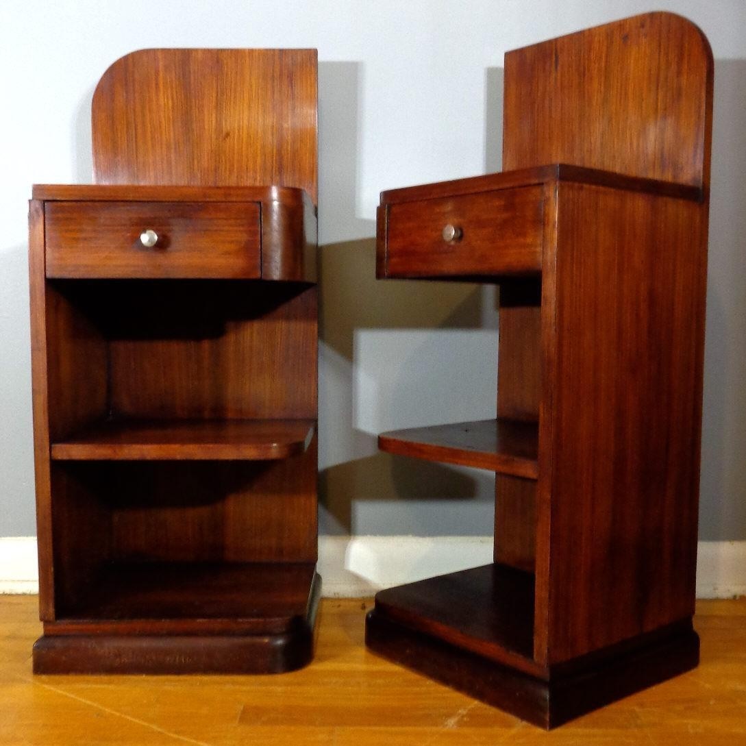 Pair of vintage french art deco period nightstands from 2