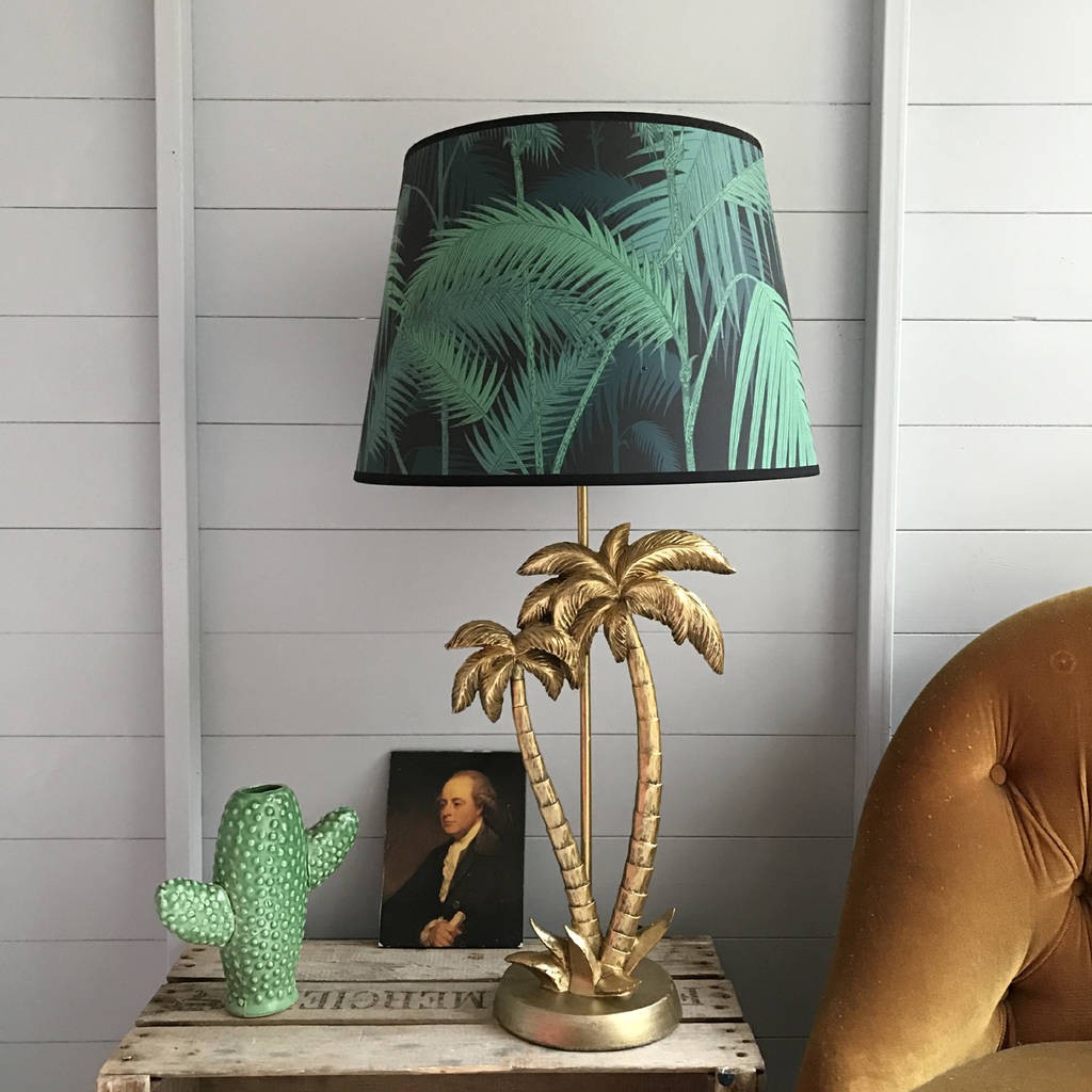 Palm tree lamp in antique gold by love frankie