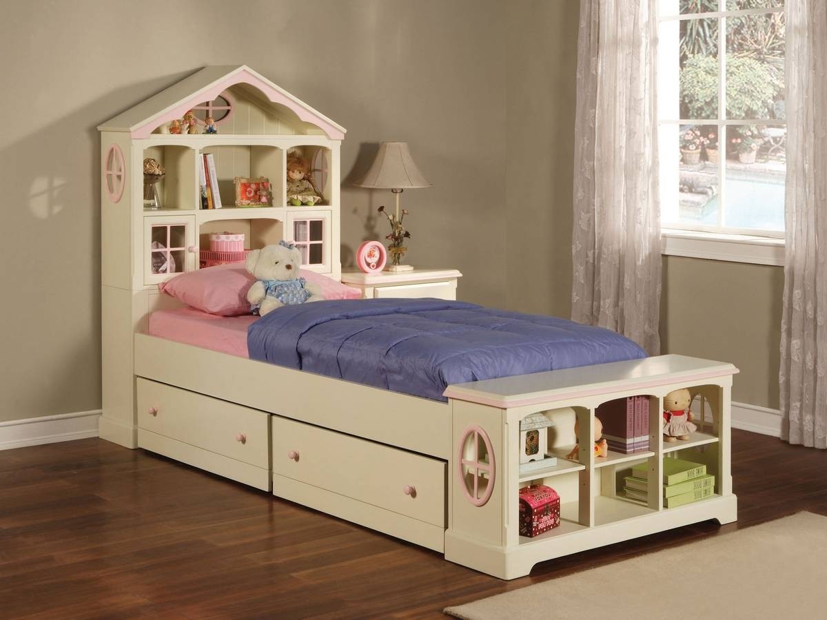Powell doll house twin size storage bed pw 292 039