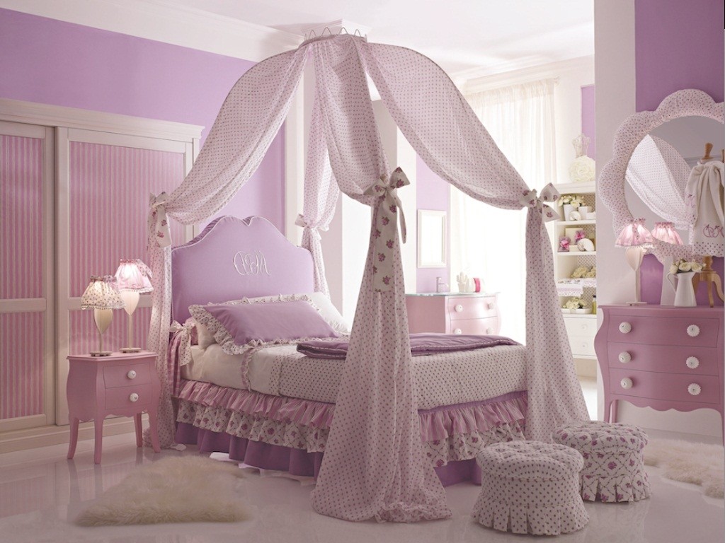 Princess and fairy tale canopy bed concepts for little