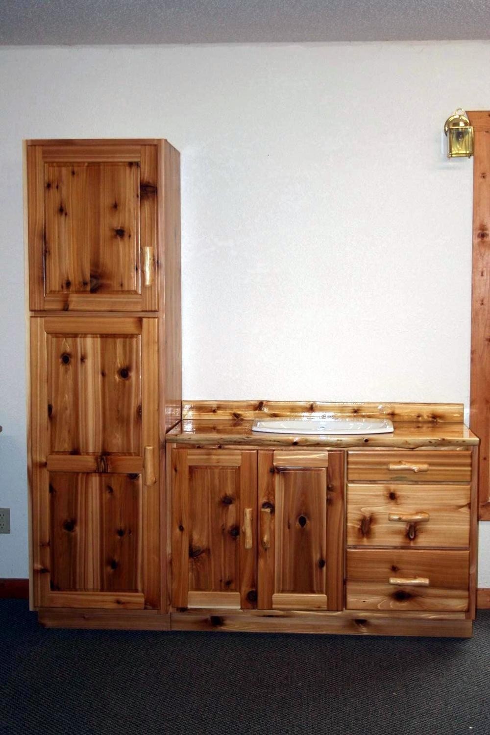 Rustic cedar linen cabinet barn wood furniture rustic
