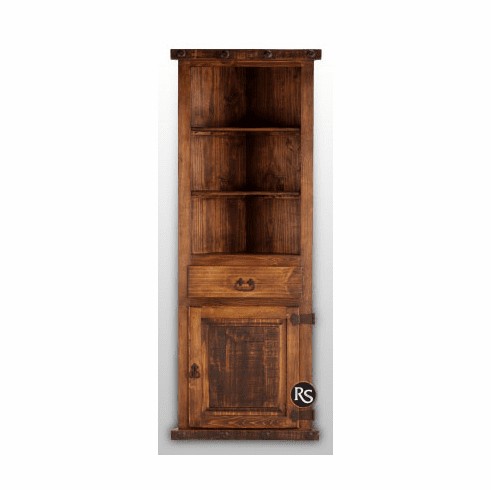 Rustic corner curio cabinet pine corner curio cabinet