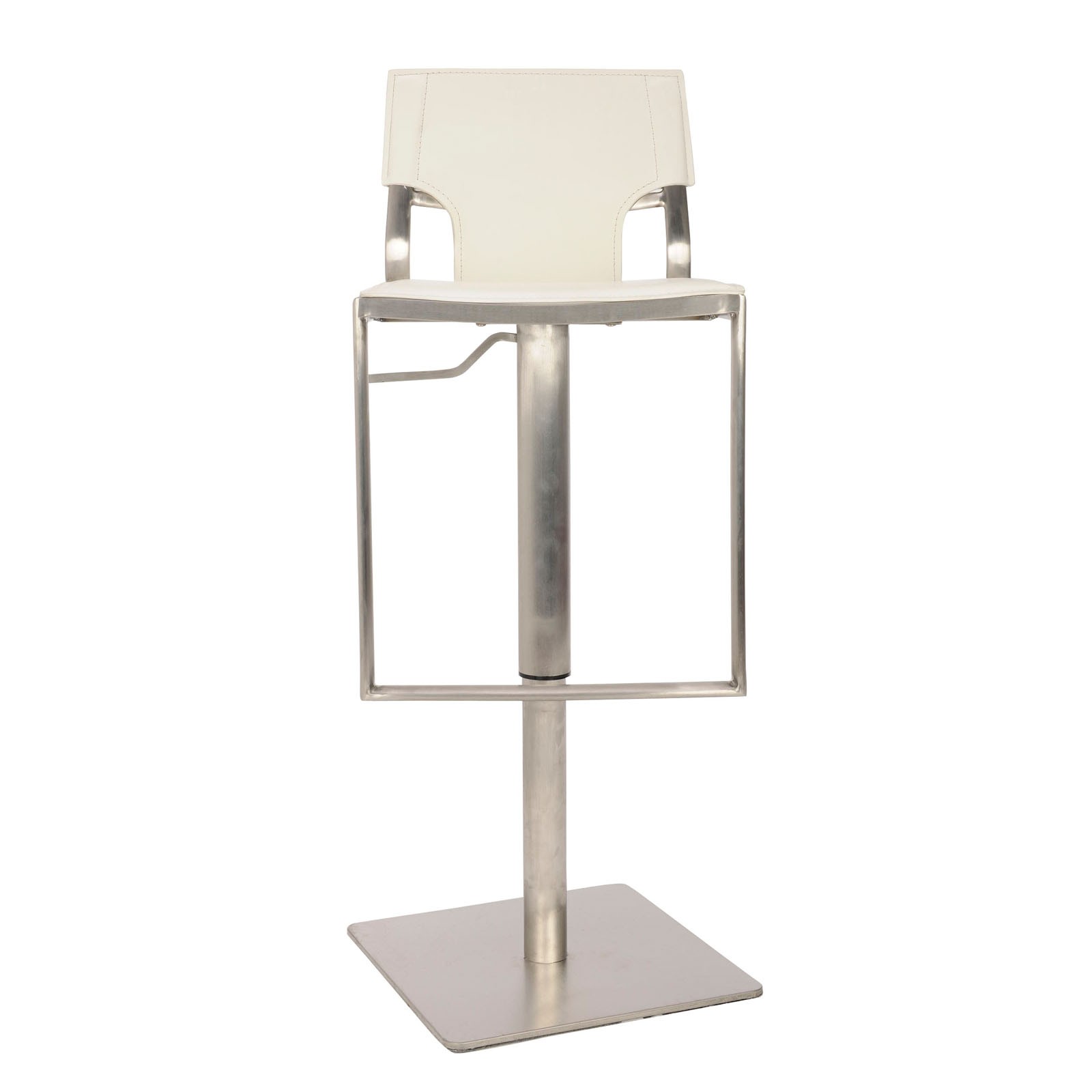 Safavieh liam stainless steel adjustable bar stool white