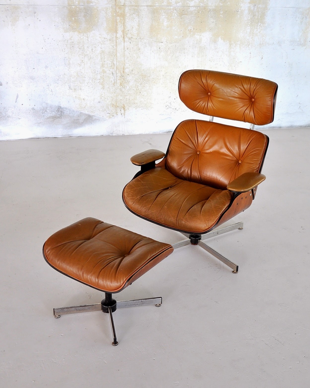 Select modern eames leather lounge chair ottoman 5
