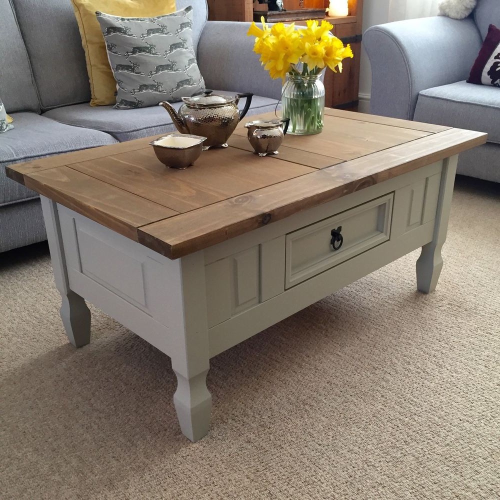 Shabby chic coffee table for stylish living room