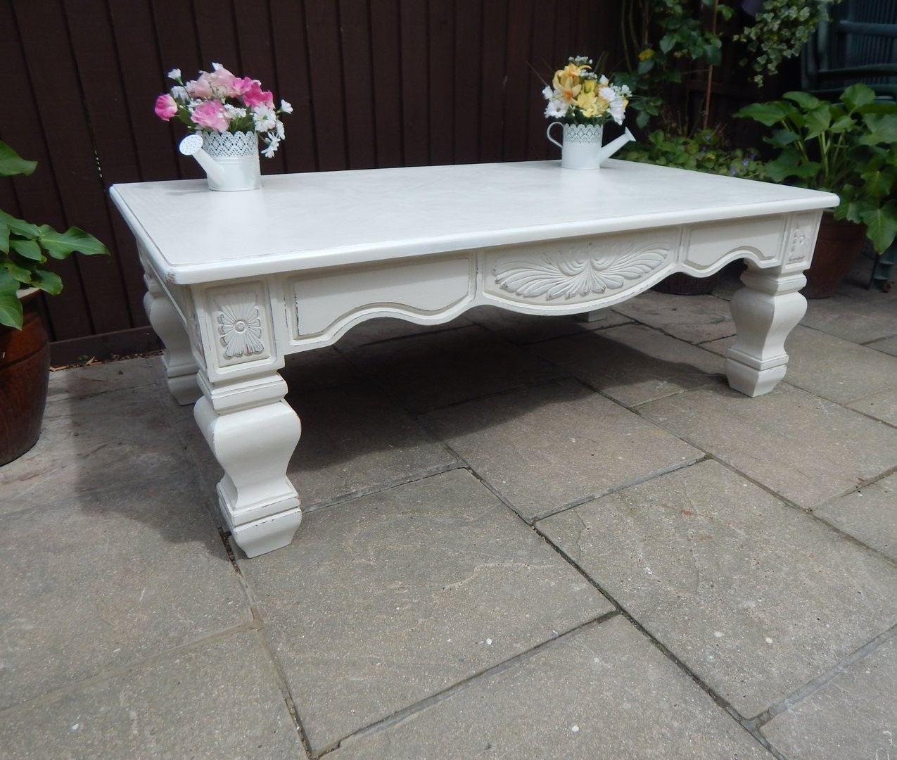 Shabby chic large french country coffee table sold 6