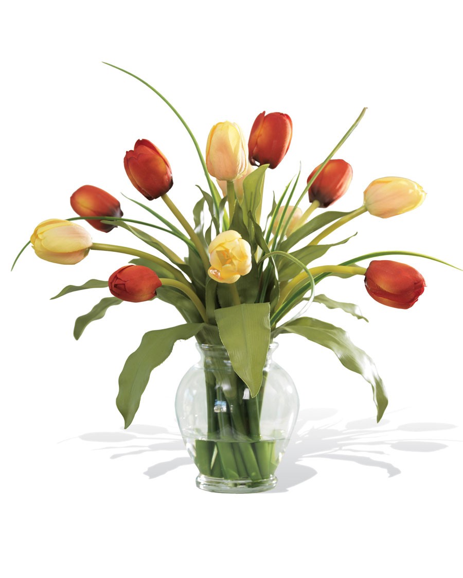 Shop mixed tulip silk flower arrangement at petals 1
