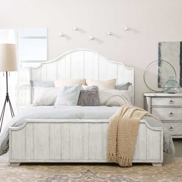 Shop montauk antique white distressed bed overstock