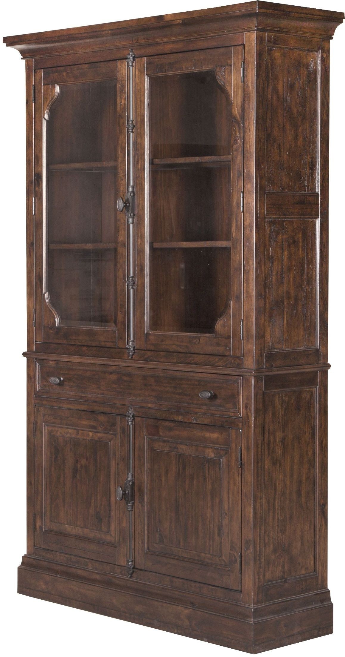St claire rustic pine curio china cabinet from magnussen