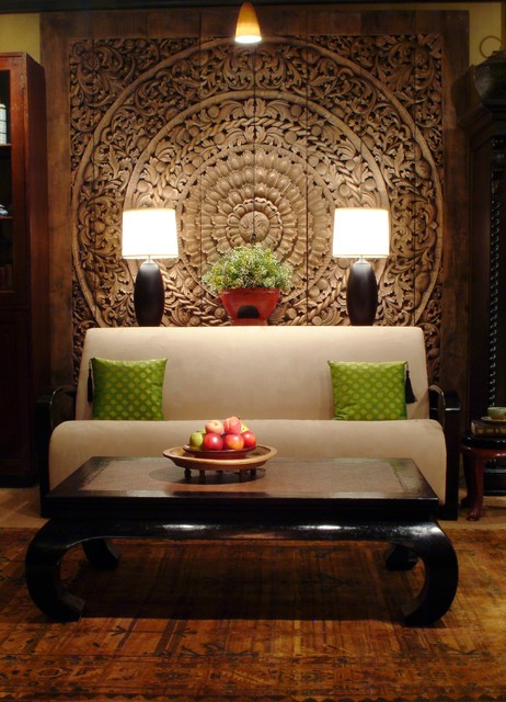 Thai inspired modern design asian living room