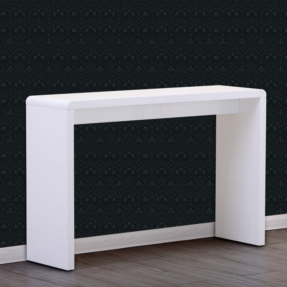 Tiffany white high gloss wide console table furniture123