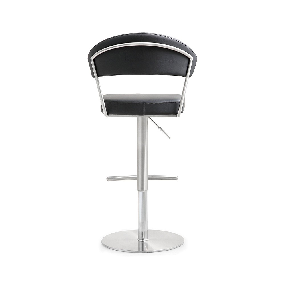Tov furniture cosmo black stainless steel bar stool tov 1