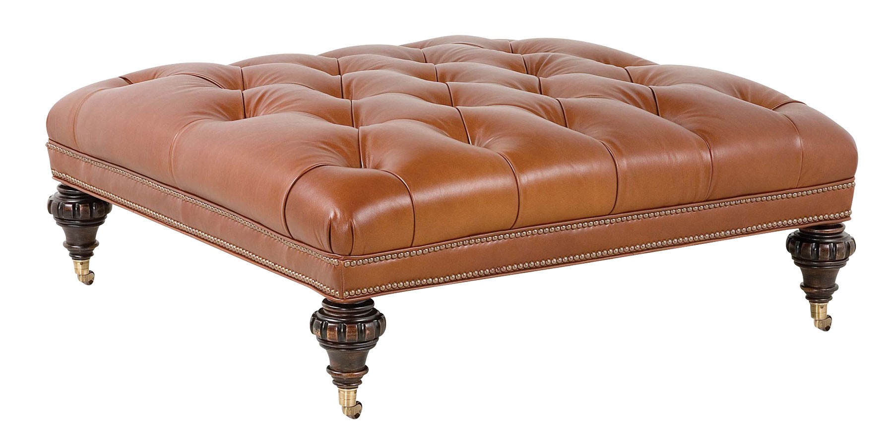Unique and creative tufted leather ottoman coffee table 7