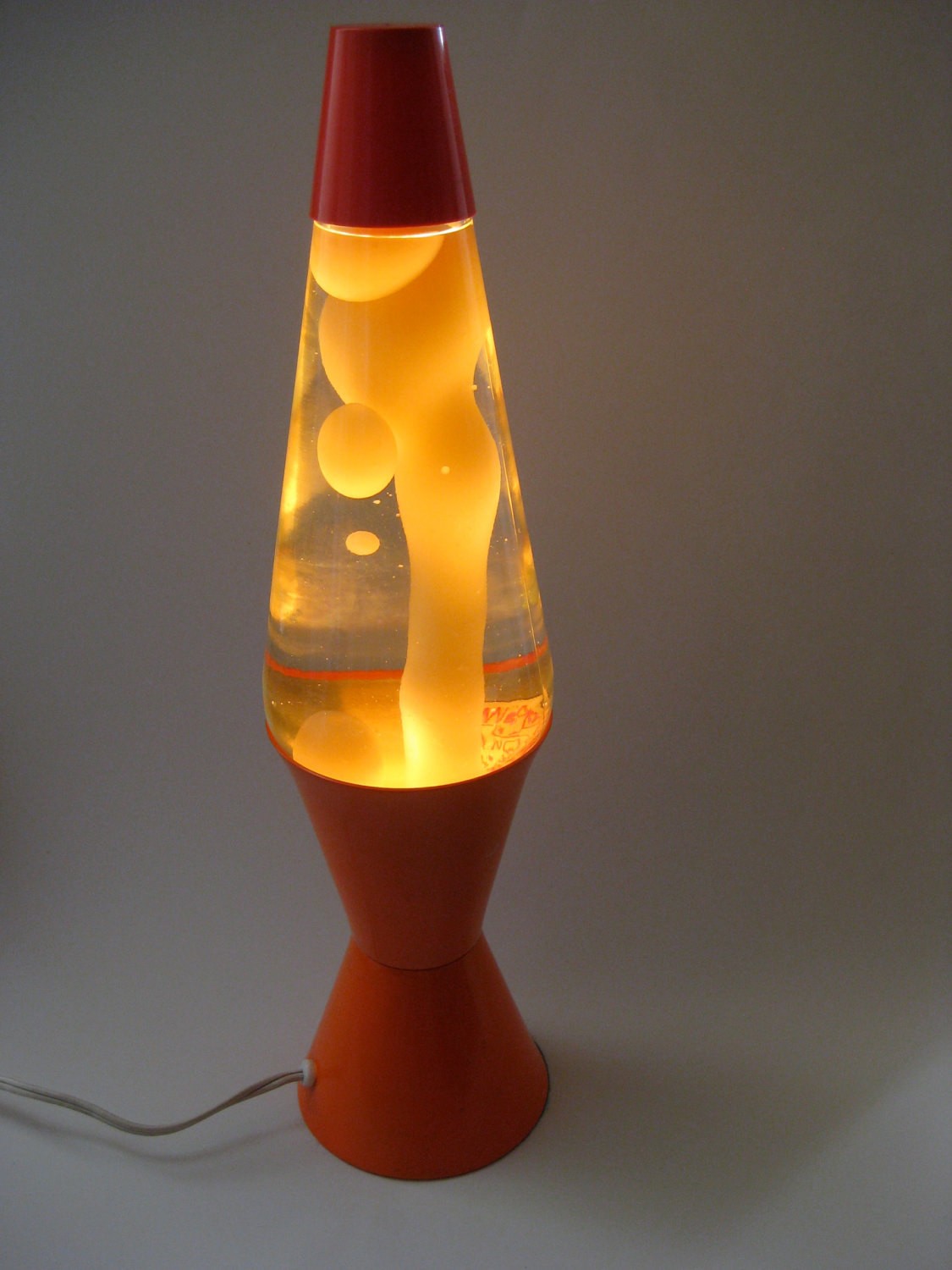 Vintage groovy orange lava lamp by bbllss on etsy