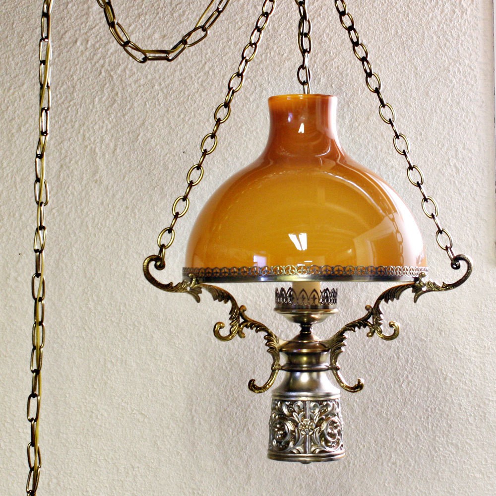 Vintage hanging light swag lamp hanging lamp chain cord