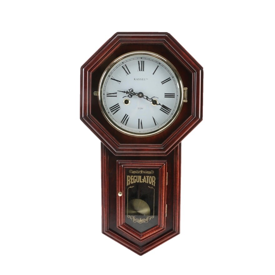 Vintage kassel regulator wall clock ebth