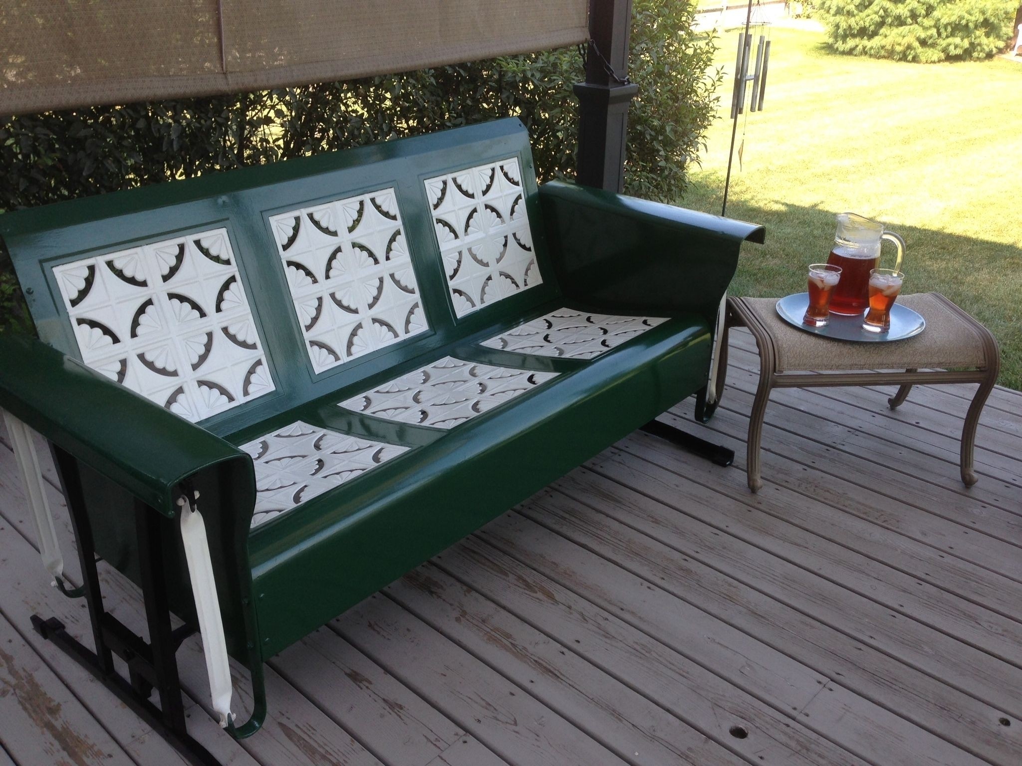 Vintage simmons metal furniture porch glider randolph