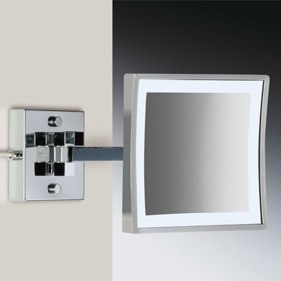 Wall mounted led lighted magnifying mirror modern