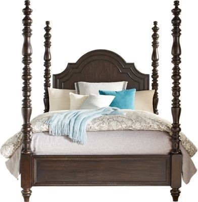 Westerleigh oak 4 pc king high poster bed 799 99