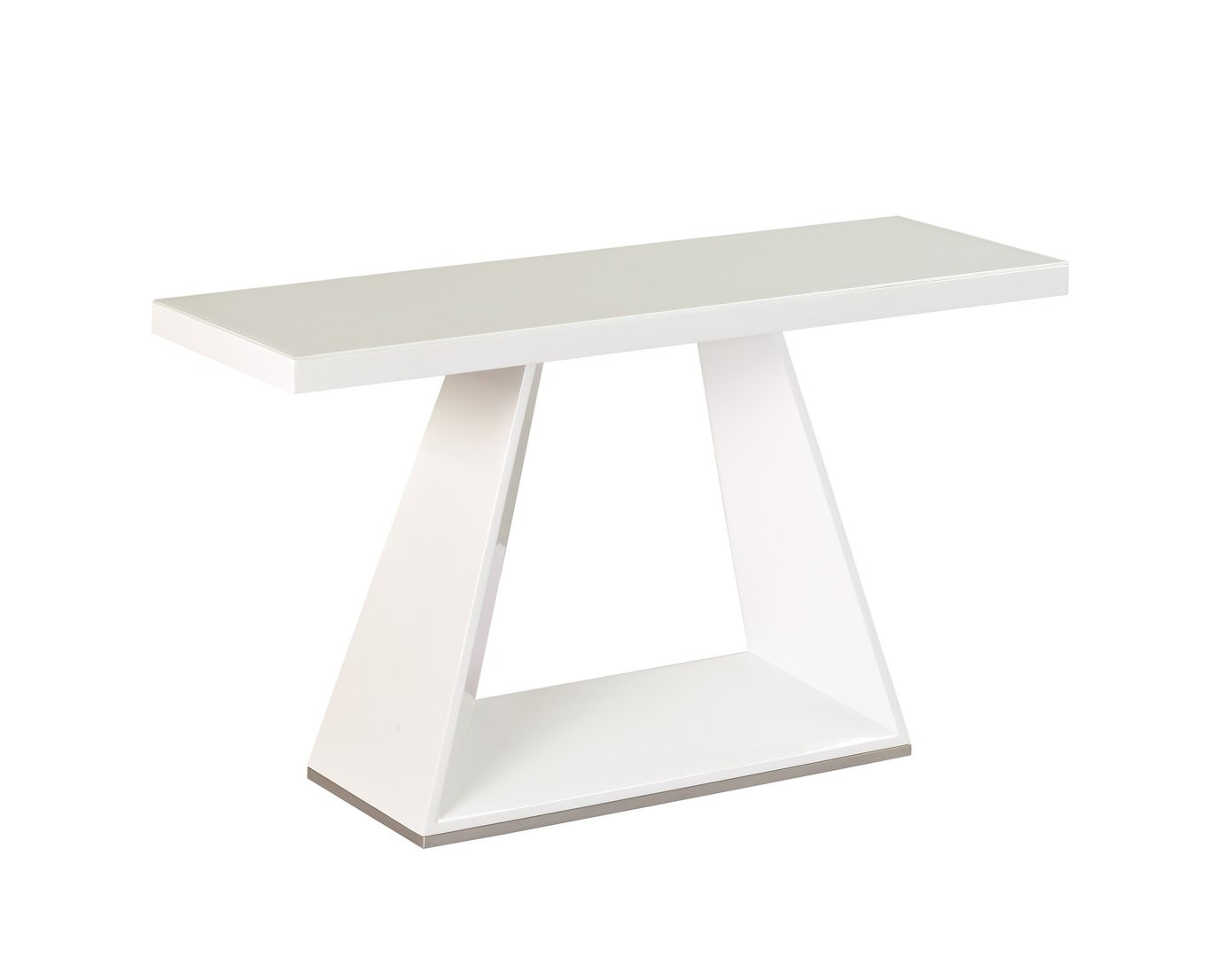 White high gloss white glass console table homegenies