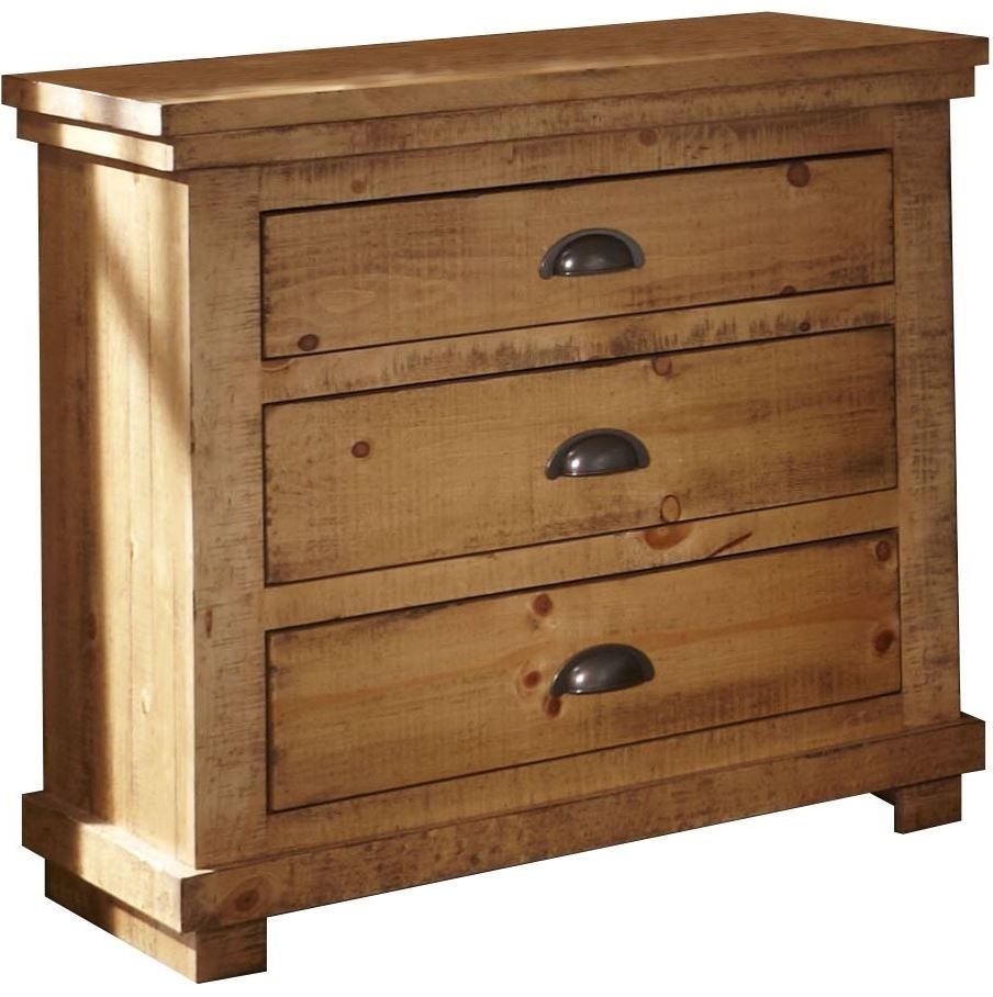 Willow distressed pine nightstand from progressive