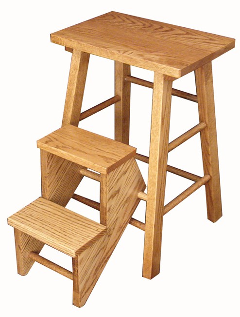 Wooden folding step stool folding kitchen step stool