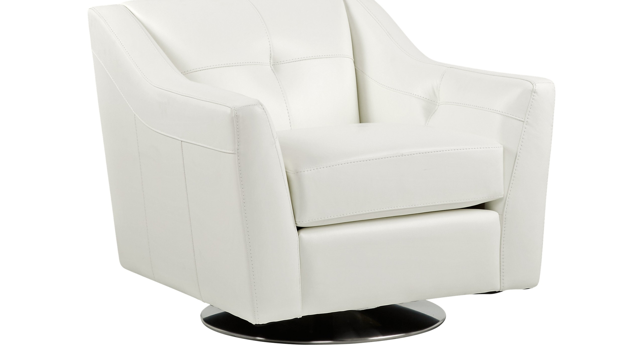 549 99 santoro white leather swivel chair contemporary