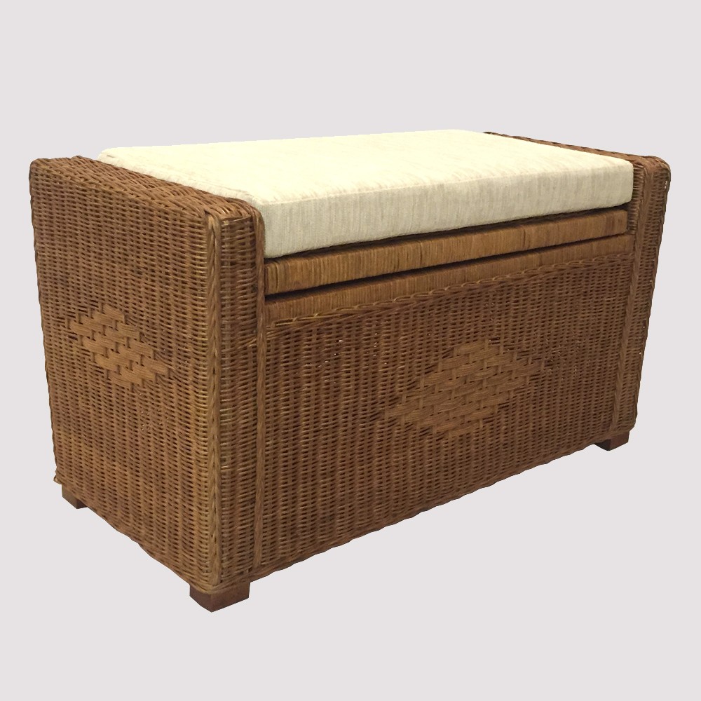 Adam chest storage ottoman with cushion handmade eco 5