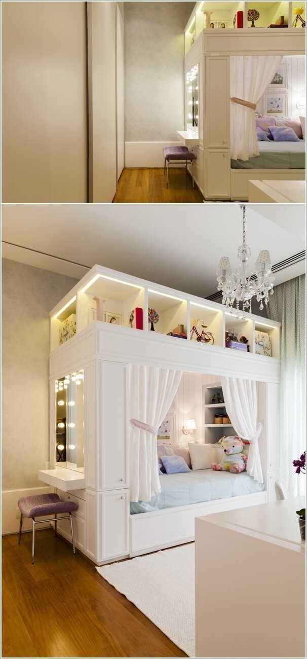Add a stylish vanity table to your little girls room
