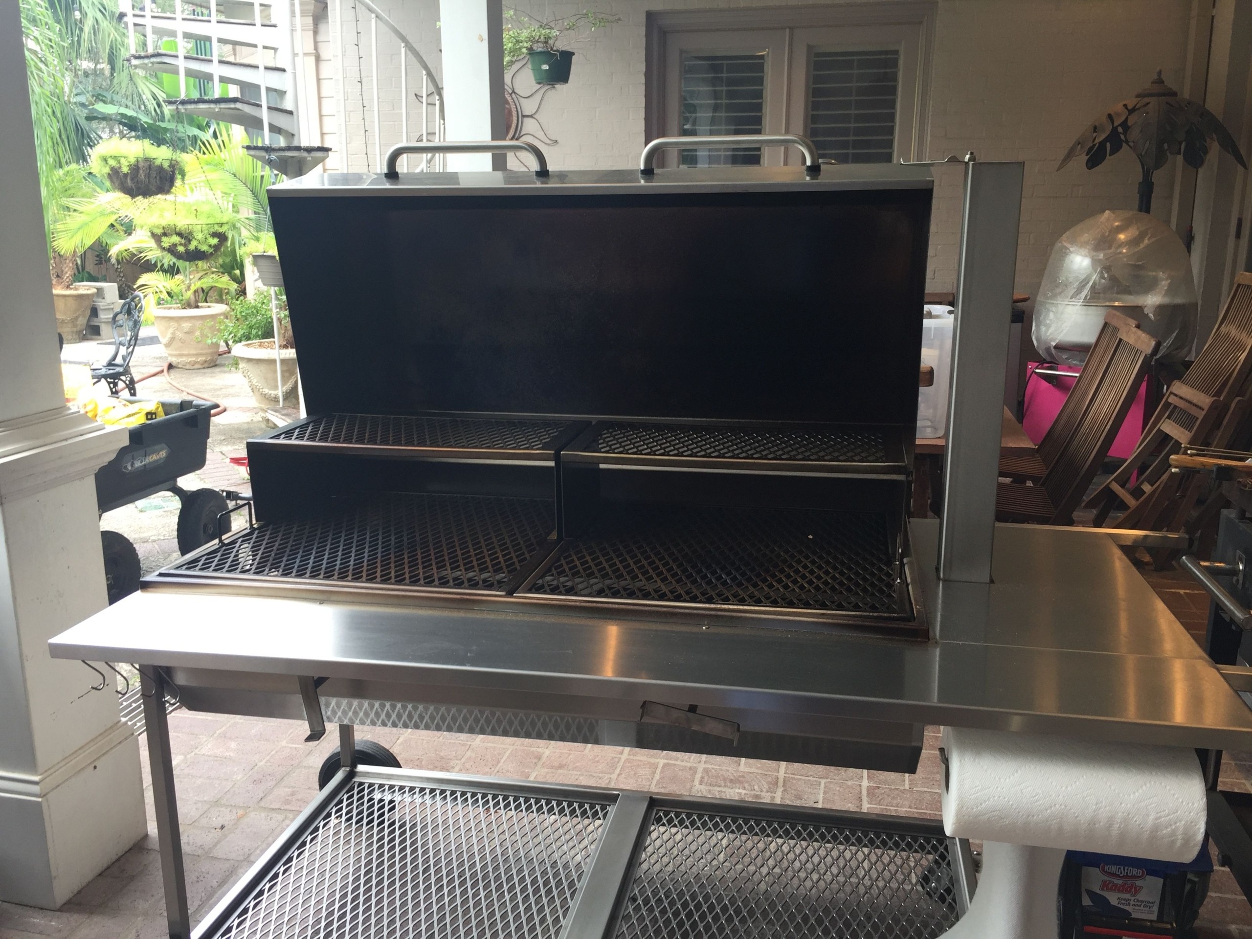 All stainless steel charcoal grill pm 200s xl 2