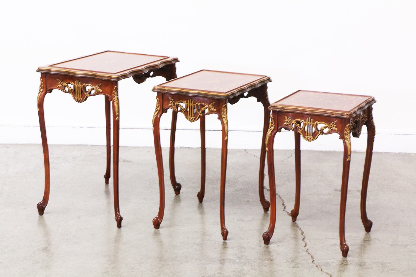 Antique french nesting table set vintage supply store