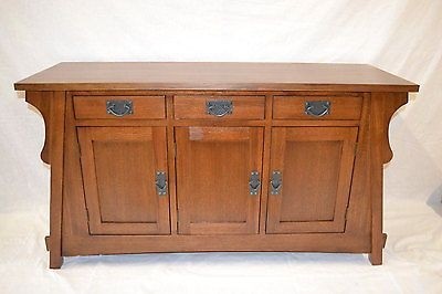 Arts and crafts mission oak sofa table entry way table