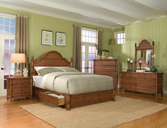 Bamboo bedroom furniture for traditional bedroom look 1