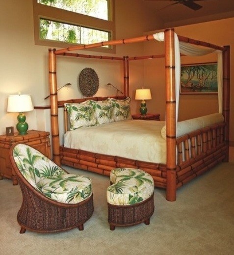 Bamboo bedroom furniture for traditional bedroom look
