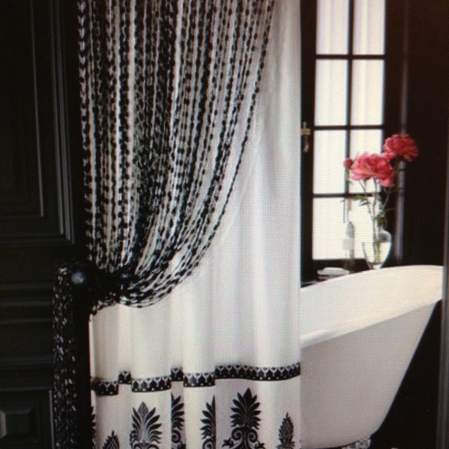 Black lace shower curtain drapery designs lace shower