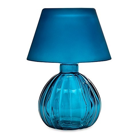 Buy godinger glass votive lamp with shade in green from