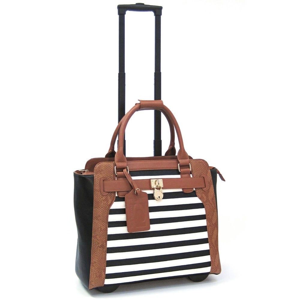 women's designer rolling laptop bolsa