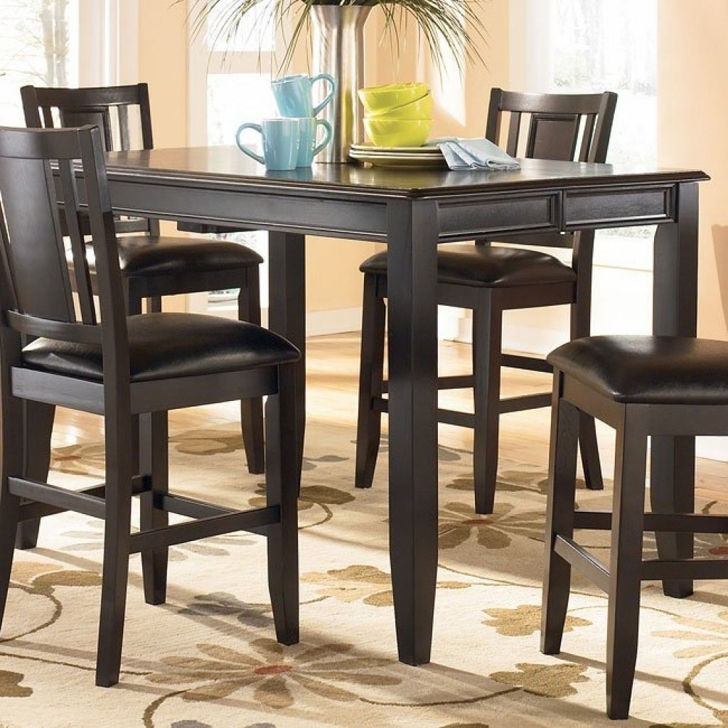 dining room set with black chairs