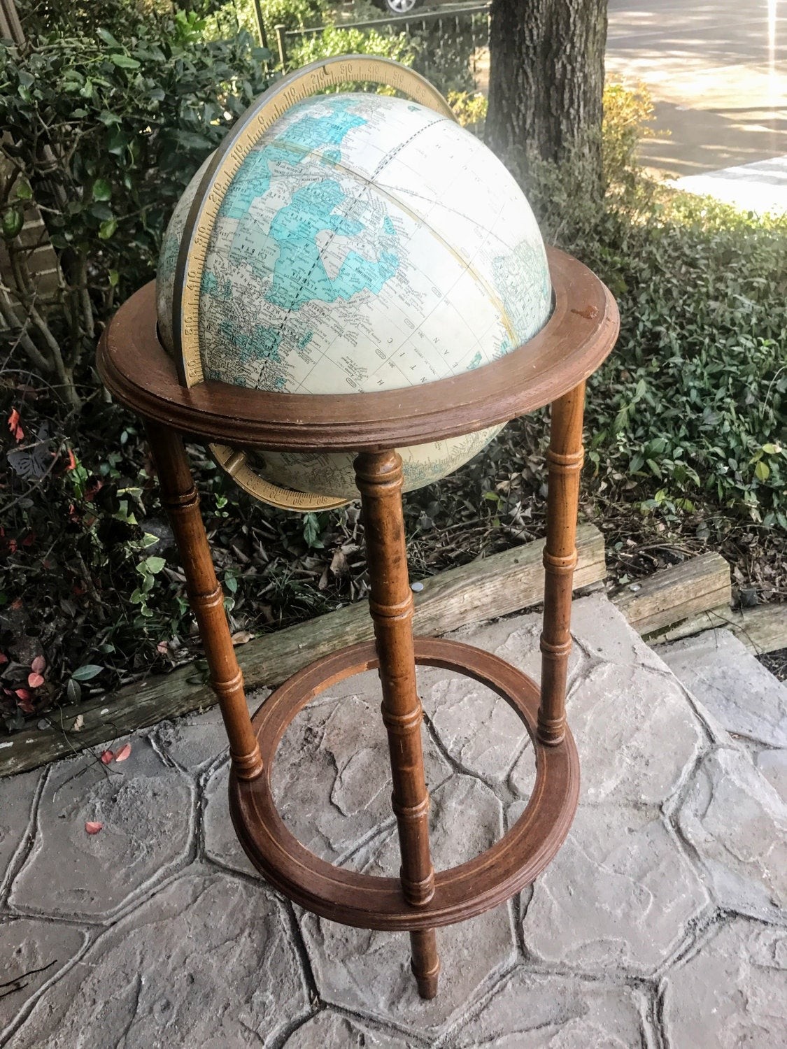 Crams imperial floor standing world globe on wood stand