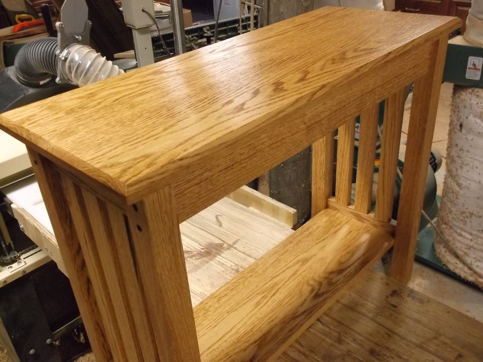 Custom mission style oak sofa table by db custom wood