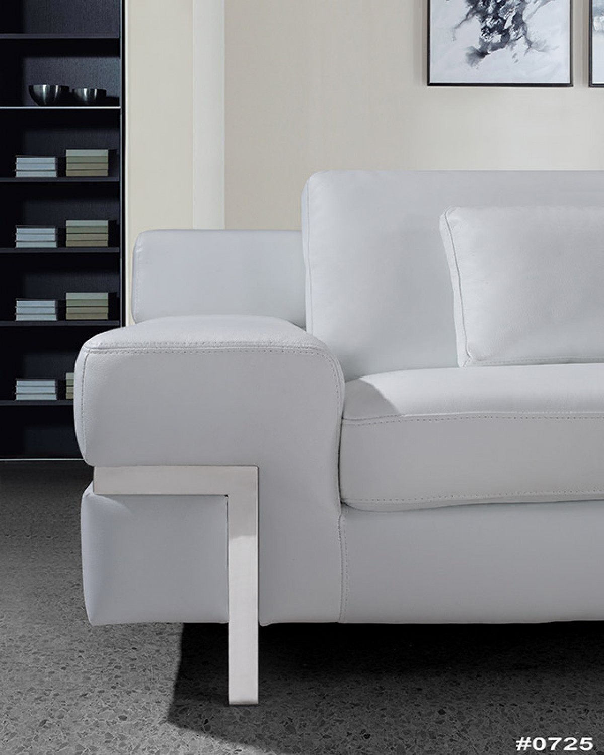 Divani casa clef modern white leather sofa set