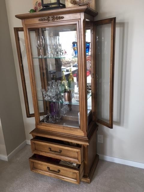 Exquisite solid wood curio cabinet north saanich sidney