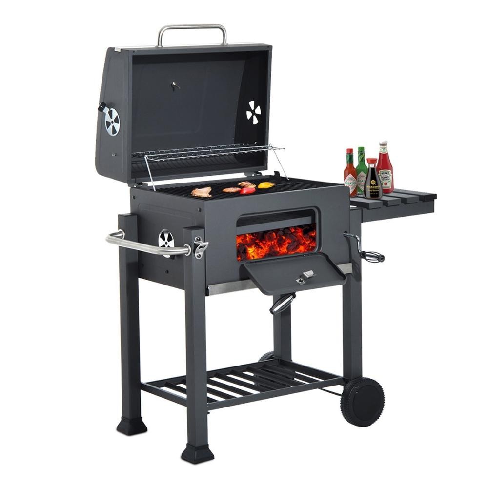 Extra large heavy duty charcoal bbq somker grill for