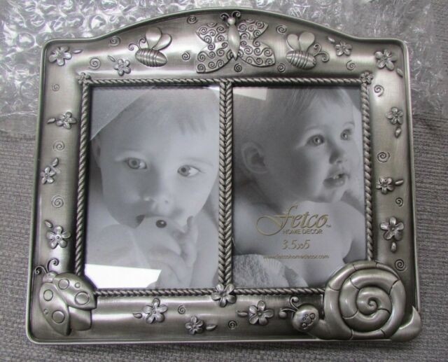 Fetco home decor baby collage metal pewter 4 x6 picture