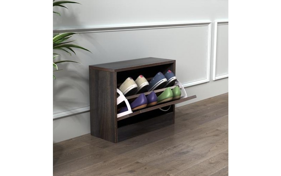 H4home small shoe storage cabinet footwear wooden stand 1