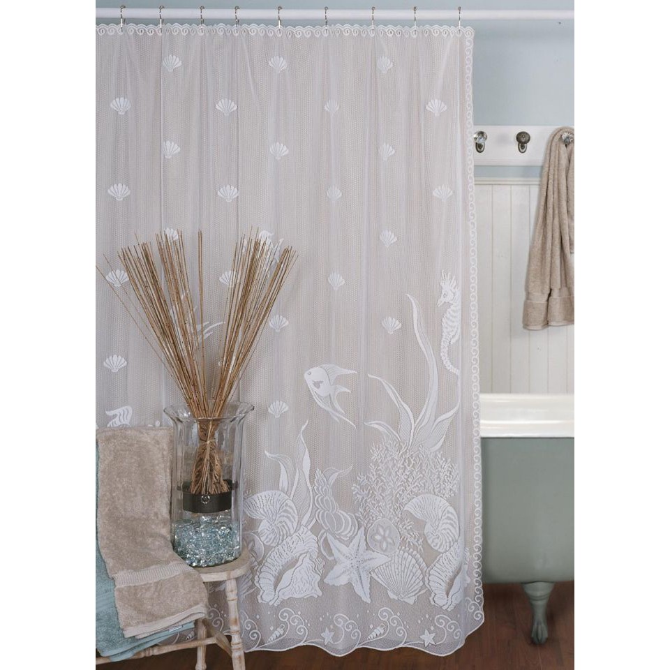 Heritage lace seascape lace shower curtain altmeyers