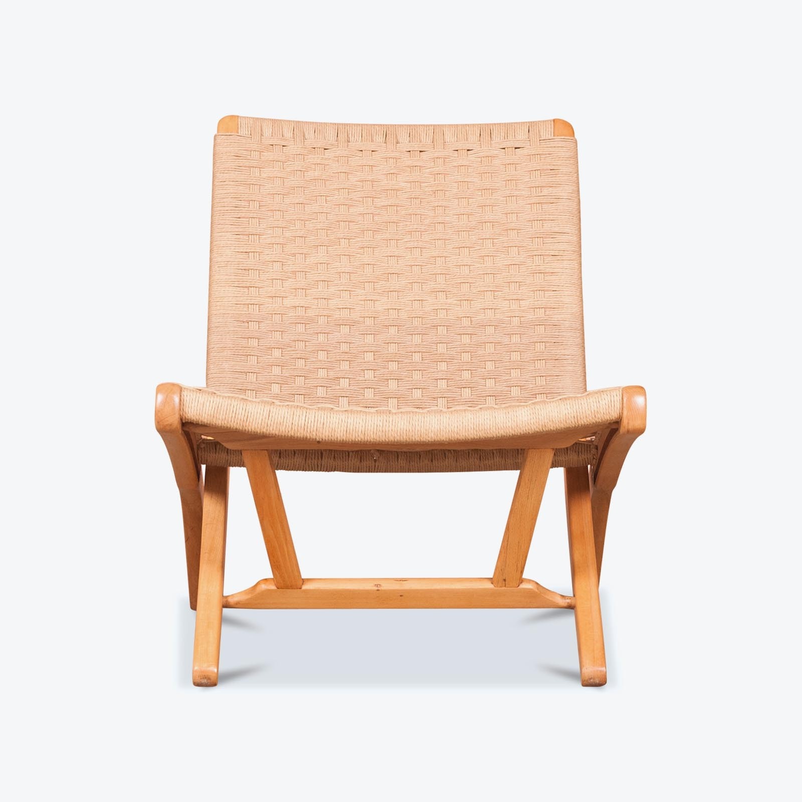 Japanese folding chair in the style of hans wegner with