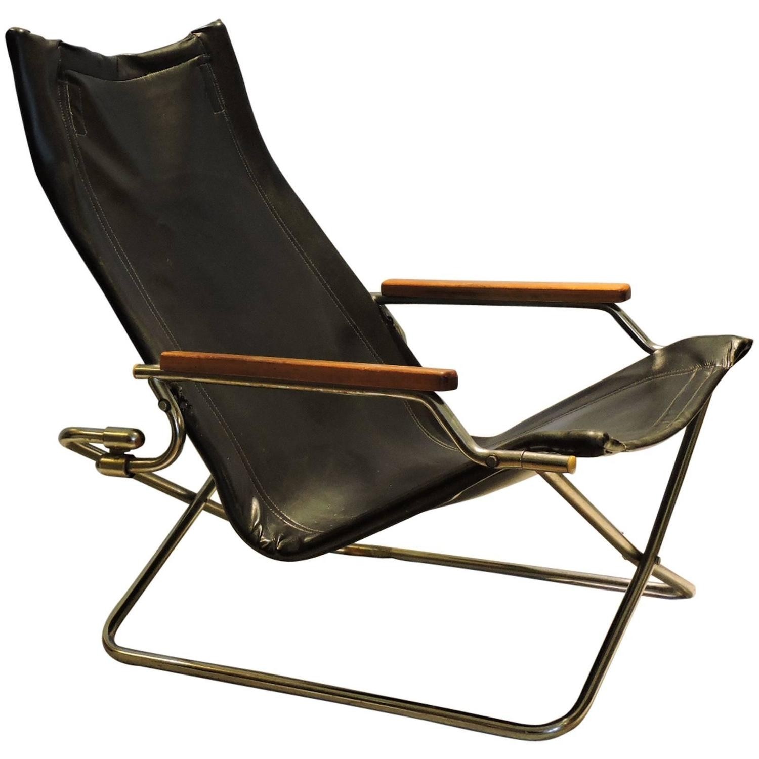 Japanese modernist folding sling chair by uchida at 1stdibs
