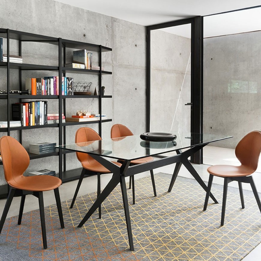 Kent cs 4105 rc 160 v rectangle glass dining table